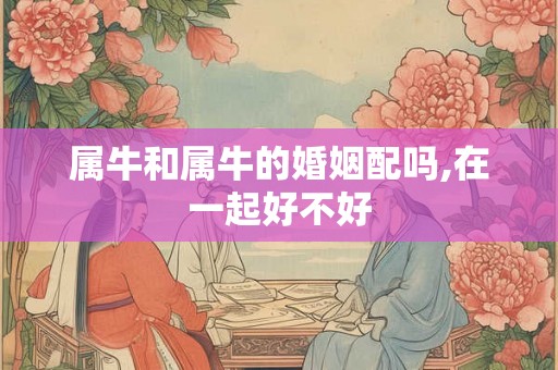 属牛和属牛的婚姻配吗,在一起好不好