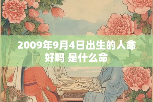 2009年9月4日出生的人命好吗 是什么命
