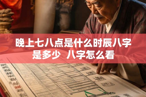 晚上七八点是什么时辰八字是多少  八字怎么看