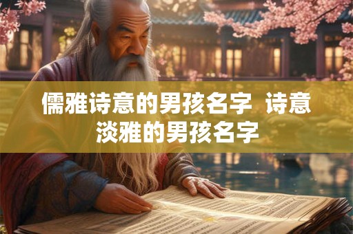 儒雅诗意的男孩名字  诗意淡雅的男孩名字