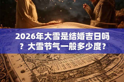 2026年大雪是结婚吉日吗？大雪节气一般多少度？