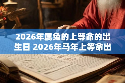 2026年属兔的上等命的出生日 2026年马年上等命出生人的生日 2026年属兔的上等命的出生日 2026年马年上等命出生人的生日