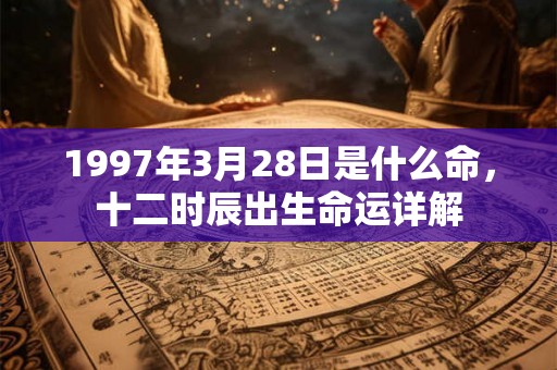 1997年3月28日是什么命，十二时辰出生命运详解