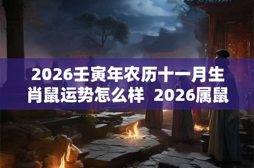 2026壬寅年农历十一月生肖鼠运势怎么样  2026属鼠的人今年几岁