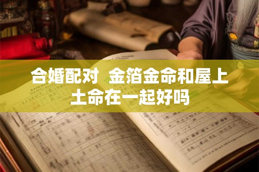 合婚配对  金箔金命和屋上土命在一起好吗