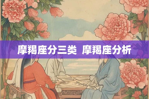 摩羯座分三类  摩羯座分析