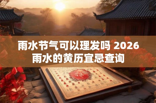 雨水节气可以理发吗 2026雨水的黄历宜忌查询