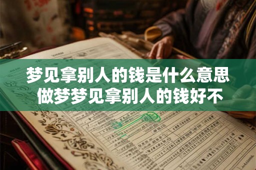 梦见拿别人的钱是什么意思 做梦梦见拿别人的钱好不好