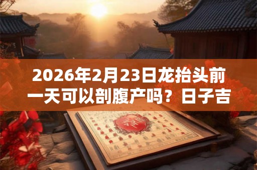 2026年2月23日龙抬头前一天可以剖腹产吗？日子吉不吉利？
