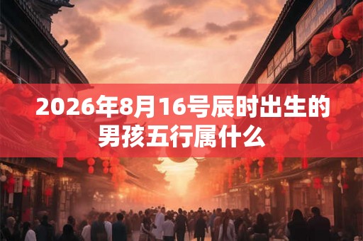 2026年8月16号辰时出生的男孩五行属什么 2026年8月16号辰时出生的男孩五行属什么