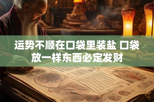 运势不顺在口袋里装盐 口袋放一样东西必定发财