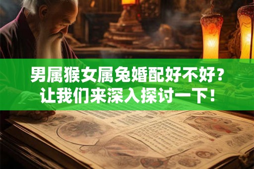男属猴女属兔婚配好不好?让我们来深入探讨一下! 男属猴女属兔婚配好不好?让我们来深入探讨一下!