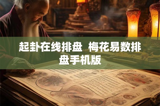起卦在线排盘  梅花易数排盘手机版