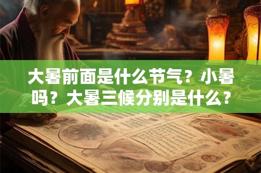 大暑前面是什么节气？小暑吗？大暑三候分别是什么？