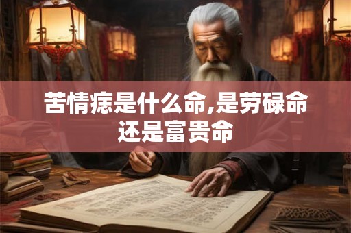 苦情痣是什么命,是劳碌命还是富贵命