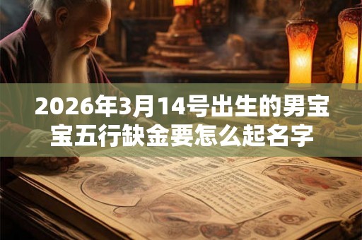 2026年3月14号出生的男宝宝五行缺金要怎么起名字