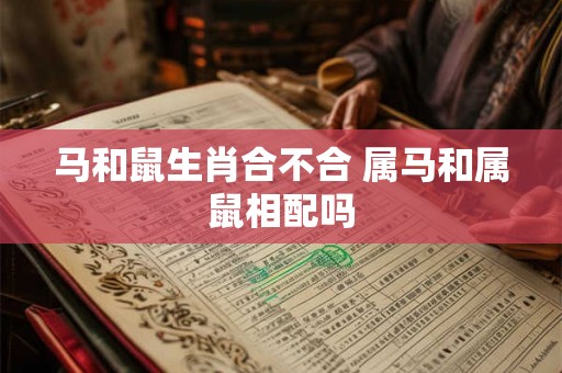 马和鼠生肖合不合 属马和属鼠相配吗