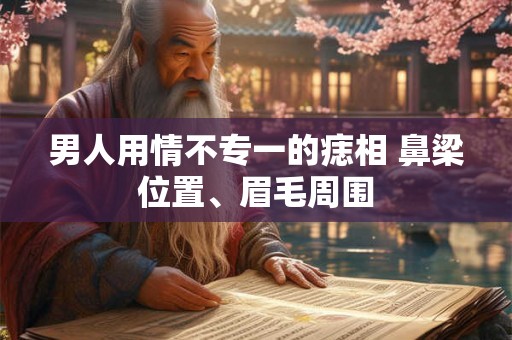 男人用情不专一的痣相 鼻梁位置、眉毛周围
