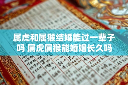 属虎和属猴结婚能过一辈子吗 属虎属猴能婚姻长久吗