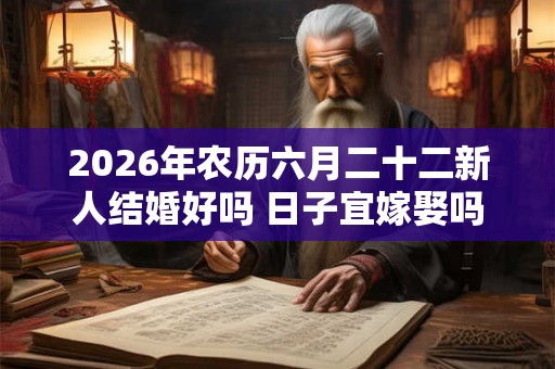2026年农历六月二十二新人结婚好吗 日子宜嫁娶吗