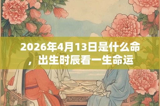 2026年4月13日是什么命,出生时辰看一生命运 2026年4月13日是什么命,出生时辰看一生命运
