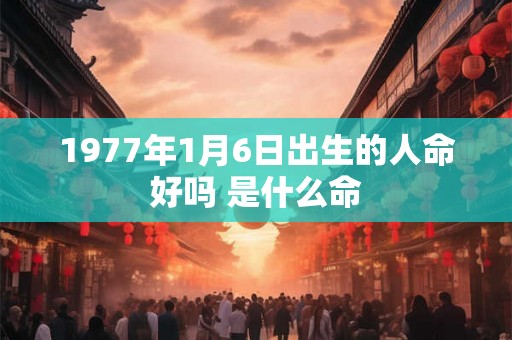 1977年1月6日出生的人命好吗 是什么命 1977年1月6日出生的人命好吗 是什么命