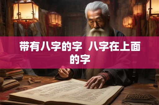 带有八字的字  八字在上面的字