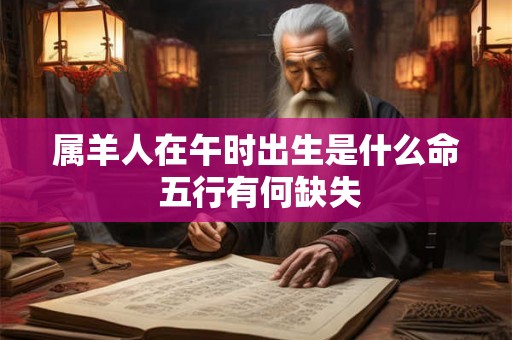 属羊人在午时出生是什么命 五行有何缺失