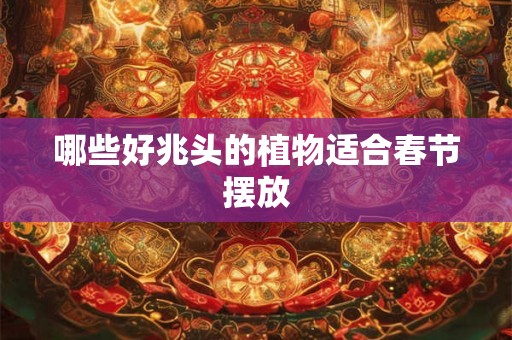 哪些好兆头的植物适合春节摆放