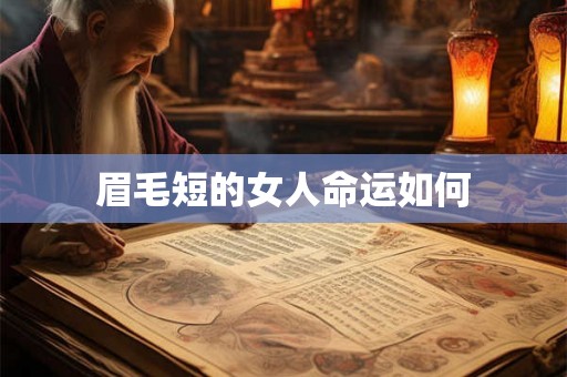 眉毛短的女人命运如何