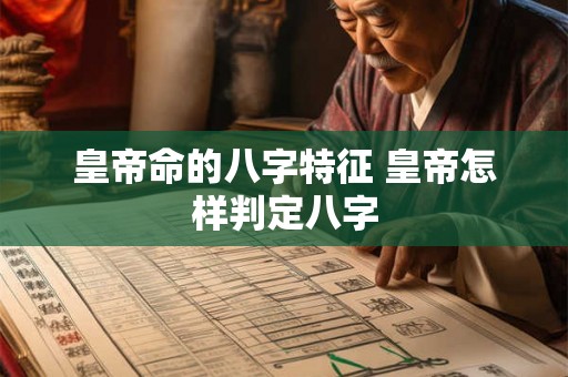 皇帝命的八字特征 皇帝怎样判定八字