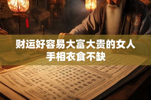 财运好容易大富大贵的女人手相衣食不缺
