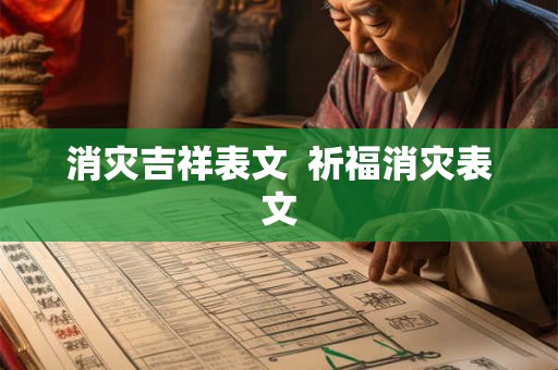 消灾吉祥表文  祈福消灾表文