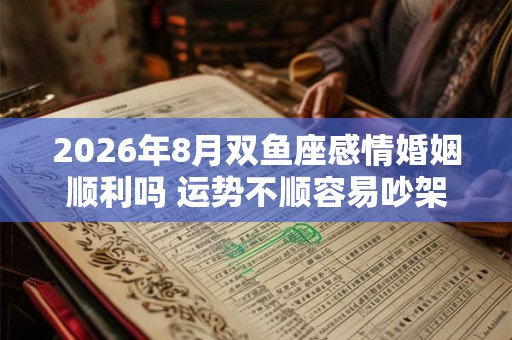 2026年8月双鱼座感情婚姻顺利吗 运势不顺容易吵架 2026年8月双鱼座感情婚姻顺利吗 运势不顺容易吵架