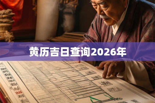 黄历吉日查询2026年