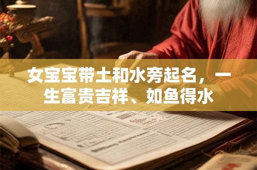 女宝宝带土和水旁起名，一生富贵吉祥、如鱼得水