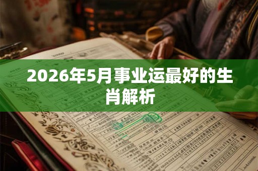 2026年5月事业运最好的生肖解析