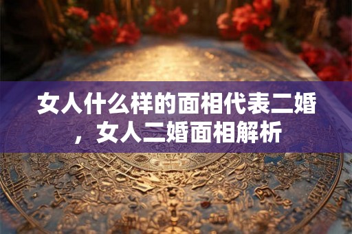 女人什么样的面相代表二婚,女人二婚面相解析 女人什么样的面相代表二婚,女人二婚面相解析