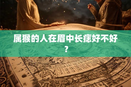 属猴的人在眉中长痣好不好？