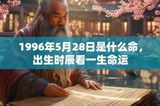 1996年5月28日是什么命，出生时辰看一生命运