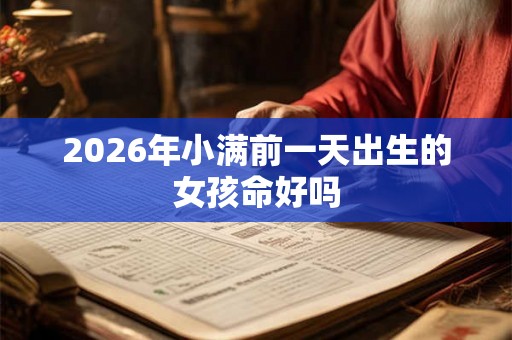 2026年小满前一天出生的女孩命好吗