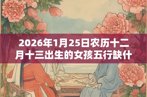 2026年1月25日农历十二月十三出生的女孩五行缺什么