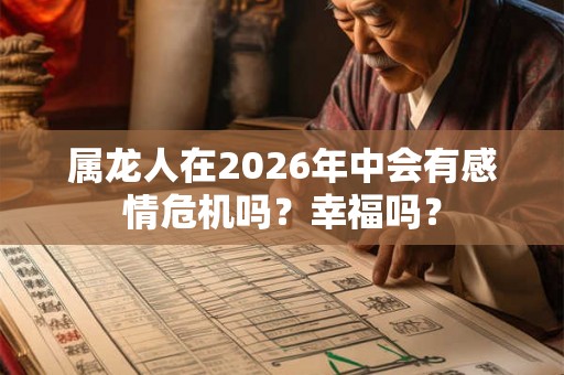 属龙人在2026年中会有感情危机吗？幸福吗？
