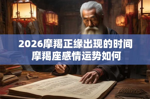2026摩羯正缘出现的时间 摩羯座感情运势如何