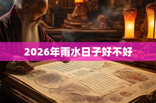 2026年雨水日子好不好