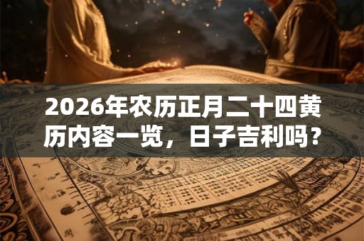 2026年农历正月二十四黄历内容一览,日子吉利吗? 2026年农历正月二十四黄历内容一览,日子吉利吗?