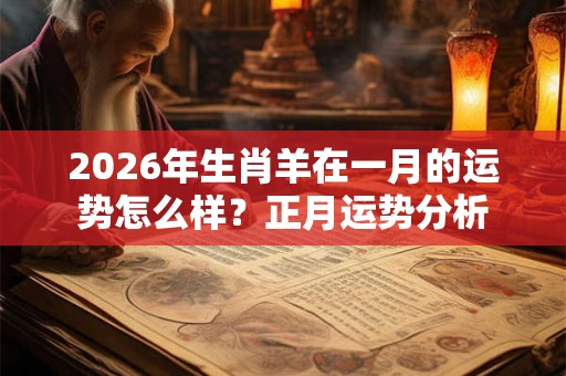 2026年生肖羊在一月的运势怎么样？正月运势分析