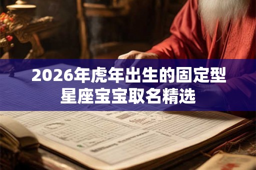 2026年虎年出生的固定型星座宝宝取名精选