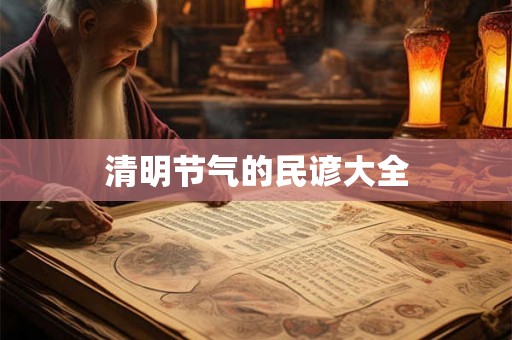清明节气的民谚大全