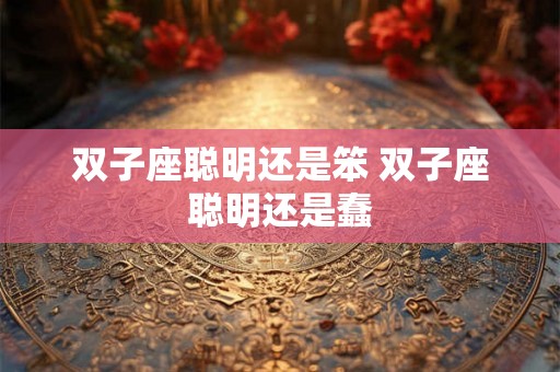 双子座聪明还是笨 双子座聪明还是蠢